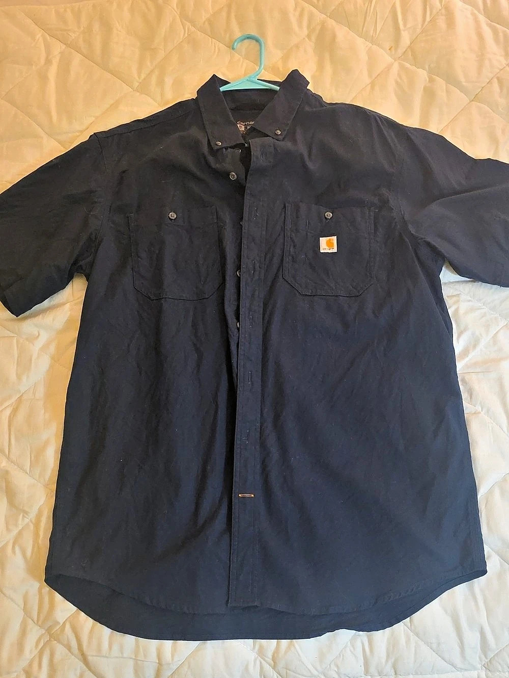 Carhartt XL TALL Rugged Professional Series Relaxed Fit Canvas Short Sleeve